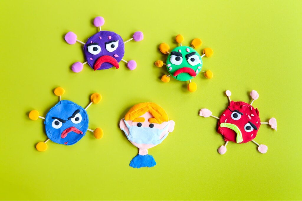 germs in clay art